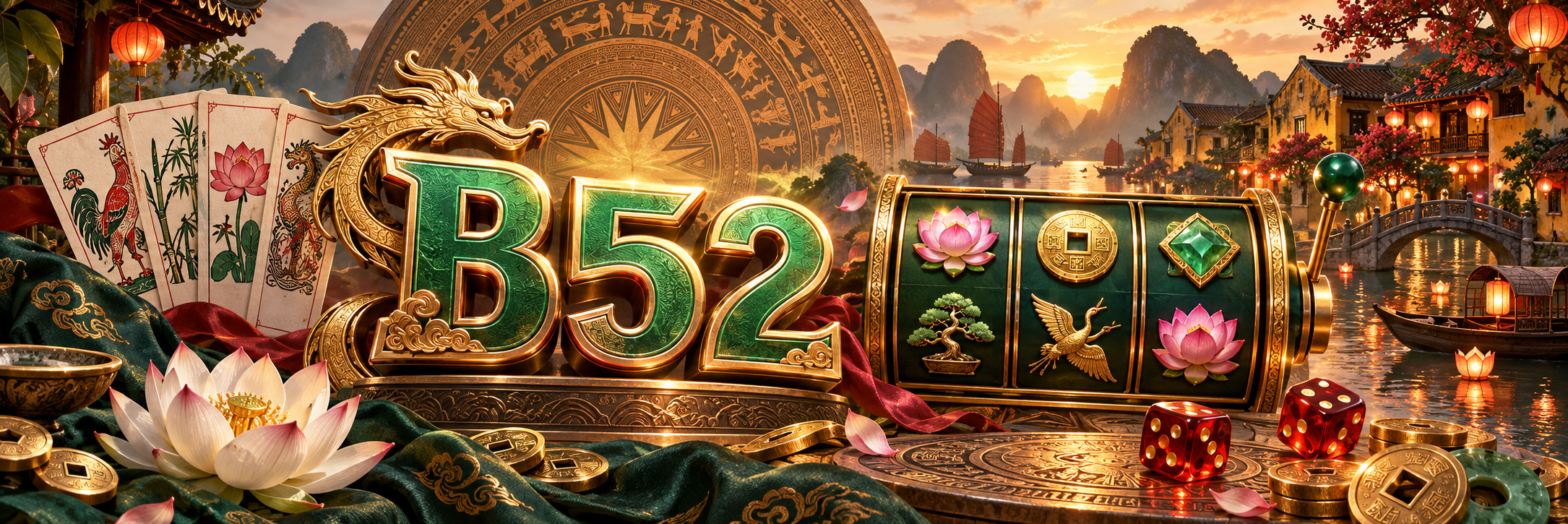 Game B52: khung cảnh giải trí và họa tiết Việt Nam — hình minh họa